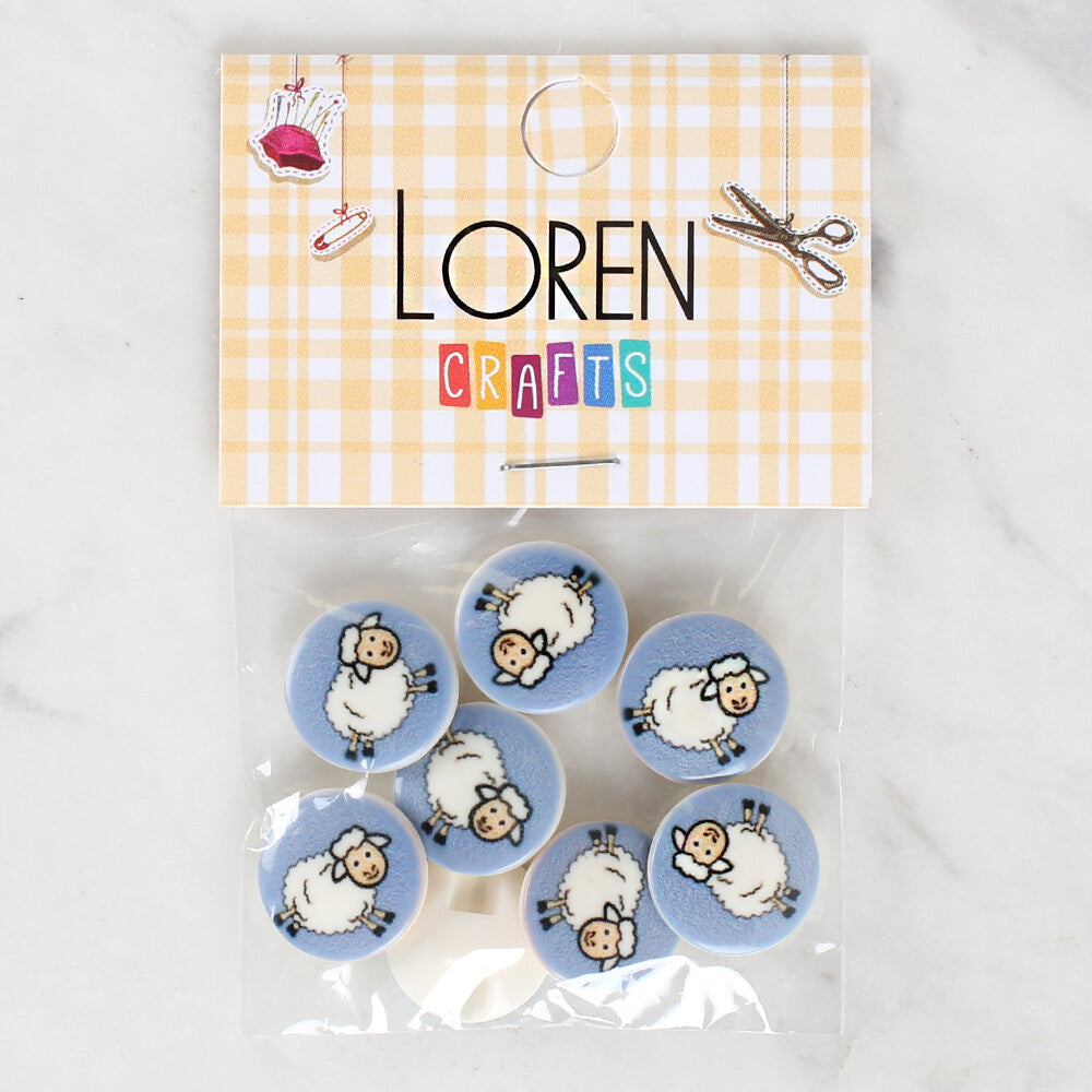 Loren Crafts 8'li Koyun Düğme - 1242